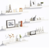 Floating Shelves for Wall, Wall Shelves for Decor Storage Set of 6, Wall Mounted Wood Shelf for Bedroom, Living Room, Bathroom, Kitchen