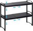 Pack Expandable Cabinet Countertop Shelves, Stackable Shelves Organizers For Kitchen Cabinet Countertop Storage