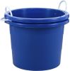 Easy-Access Storage Rope Handle Tub, 19 Gallon, Blue, 2 Count