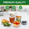 50 Set 24 oz Deli Containers with Lids, Leak-Proof BPA Free Plastic Take Out Bowls, Food Storage Containers for Takeout Meal Prep Storage, Freezer
