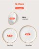 Dinnerware Set, Service for 4 (12 PCS), Round Plates and Bowls Sets, Scratch Resistant Ceramic Dinner Ware