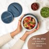 20-Ounce Electric Lunch Box, Portable Food Warmer, Faded Blue, Perfect for Travel, Car, On-the-Go, Keeps Food Warm, Spill-Free, Dishwasher-Safe