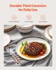 Dinnerware Set, Service for 6 (18 PCS), Round Plates and Bowls Sets, Scratch Resistant Ceramic Dinner Ware