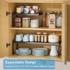 Pack Expandable Cabinet Countertop Shelves, Stackable Shelves Organizers For Kitchen Cabinet Countertop Storage