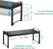 Pack Expandable Cabinet Countertop Shelves, Stackable Shelves Organizers For Kitchen Cabinet Countertop Storage