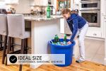 Easy-Access Storage Rope Handle Tub, 19 Gallon, Blue, 2 Count