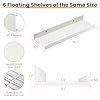 Floating Shelves for Wall, Wall Shelves for Decor Storage Set of 6, Wall Mounted Wood Shelf for Bedroom, Living Room, Bathroom, Kitchen