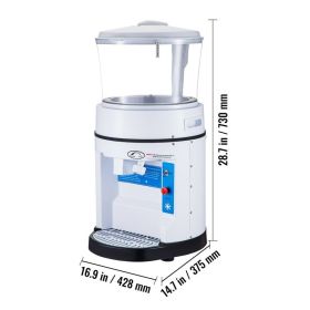 Ice Shaver Crusher Commercial 1100LBS/H 17.6 LBS Hopper, 110V 350W Tabletop Electric Snow Cone Maker (Option: Blue)