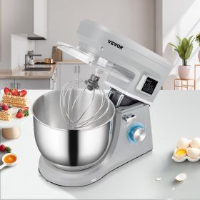 Stand Mixer, 660W Electric Dough Mixer With 6 Speeds LCD Display Screen, Tilt-Head 7.4 Qt Stainless Steel Bowl 6pcs Attachments Accessories (Option: Black)
